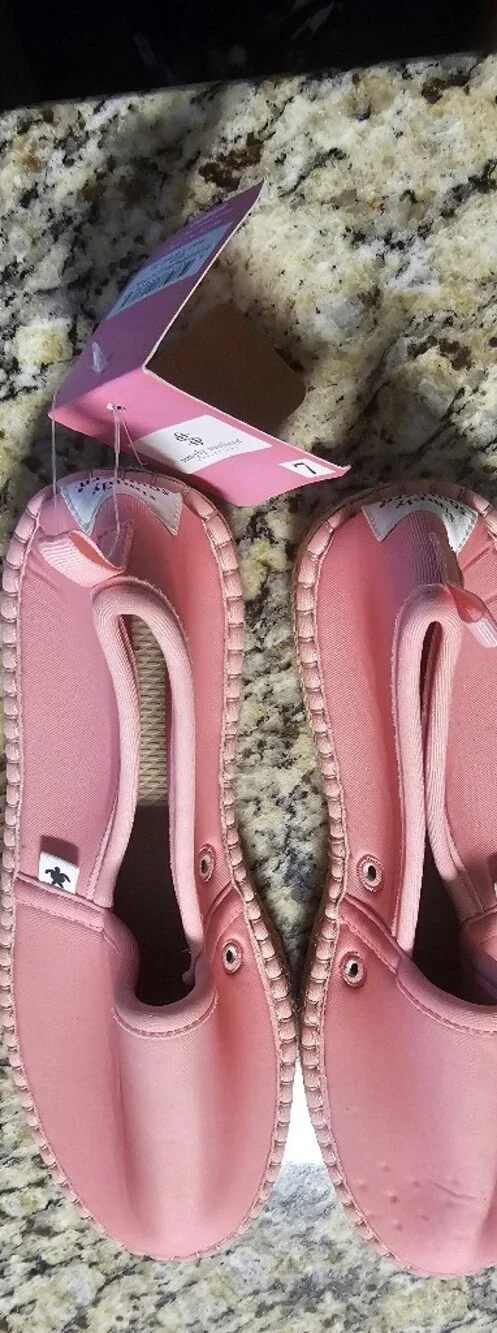 NWT SIMPLY SOUTHERN Women’s Coral Canvas Espadrille Slip-Ons SZ 7